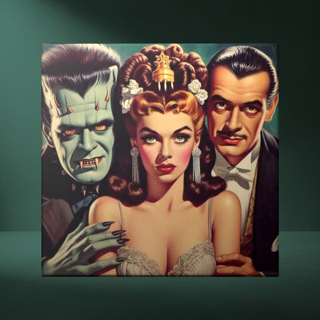 Vintager, kreolischer Horror Kunst Fliese (Von Creator hochgeladen)