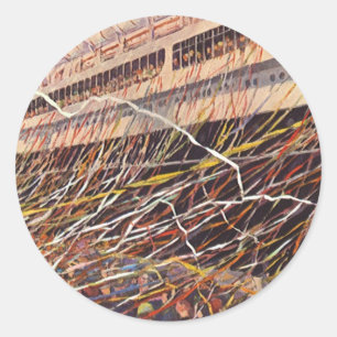 Vintager Kreuzfahrtschiff Urlaub; Bon Voyage Party Runder Aufkleber