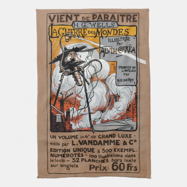 Vintager Krieg der Welt Originale Kunst Geschirrtuch (Vertikal)