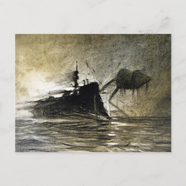 Vintager Krieg der Weltbilder-Postkarte Postkarte (Vorderseite)