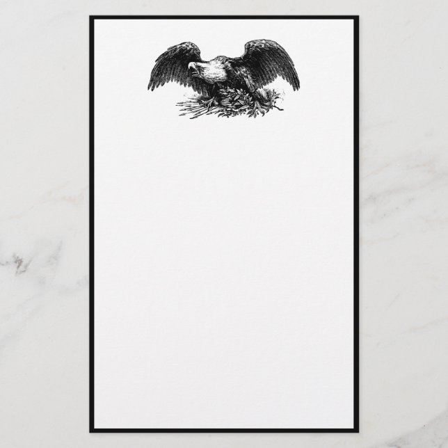 Vintager Kriegsadler Briefpapier (Vorderseite)