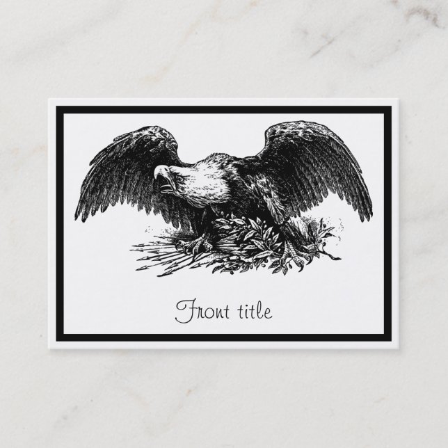 Vintager Kriegsadler Visitenkarte (Vorderseite)