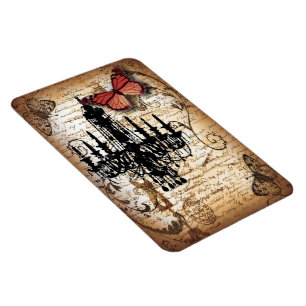 Vintager Kronleuchter aus Steampunker-Glattbutterf Magnet