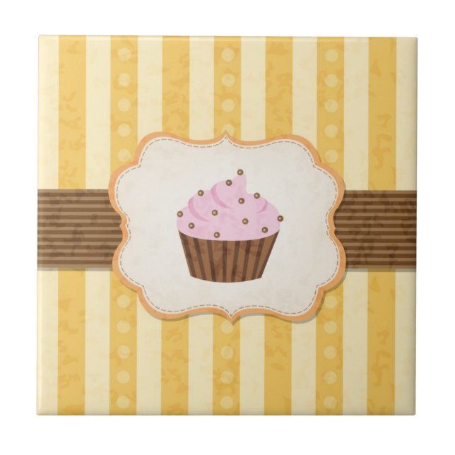 Vintager Kuchen-Hintergrund Fliese (Vorderseite)