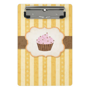 Vintager Kuchen-Hintergrund Mini Klemmbrett