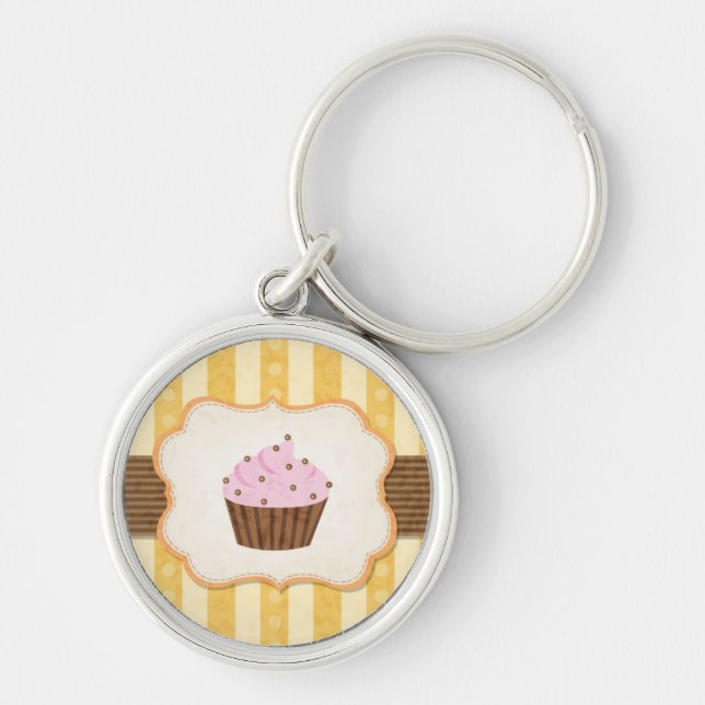 Vintager Kuchen-Hintergrund Schlüsselanhänger (Vorne)
