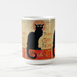 Vintager Kunst Nouveau Chat Noir Kaffeetasse