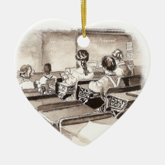 Vintager Kunstlehrer Keramikornament (Vorne)