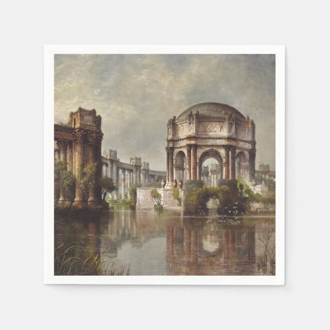 Vintager Kunstpalast Serviette (Vorderseite)