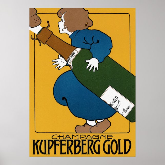 Vintager Kupferberg-Champagner Poster (Vorne)