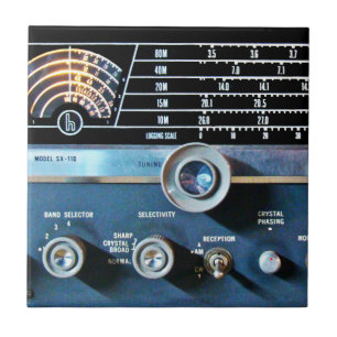 Vintager Kurzer Wave-Funkempfänger Fliese