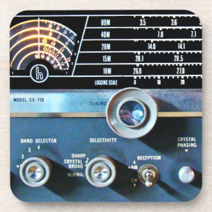 Vintager Kurzer Wave-Funkempfänger Getränkeuntersetzer
