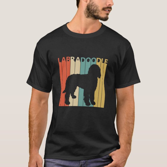 Vintager Labradoodle Dog Besitzer Geschenkidee T-Shirt (Vorderseite)