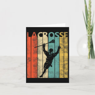 Vintager Lacrosse-Player für das Retro-Lacrosse Karte