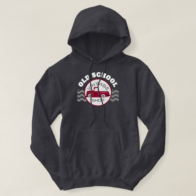 Vintager Laden der Old School Hoodie (Design vorne)