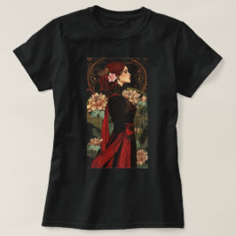 Vintager Lady Graphic T - Shirt - Retro Ästhetik