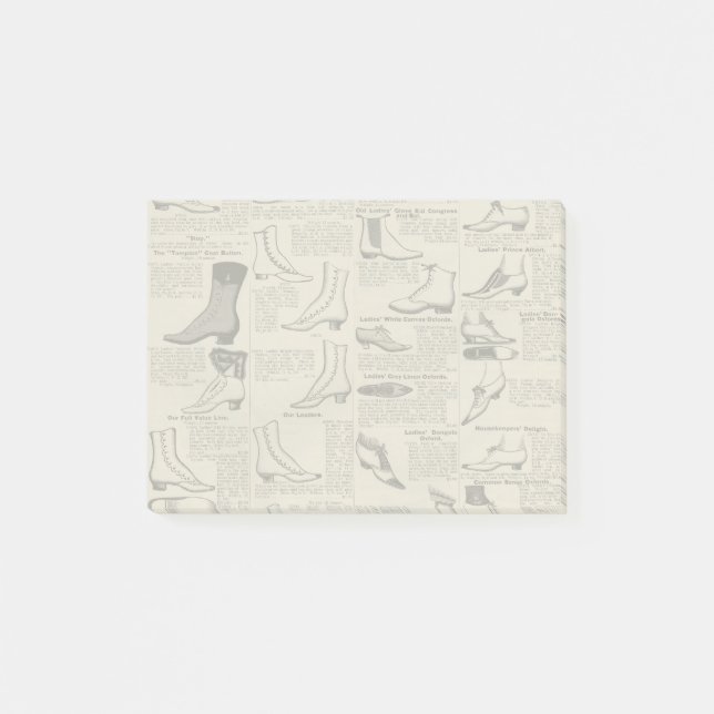 Vintager Ladys' Shoes Katalog - Mode der 1900er Ja Post-it Klebezettel (Vorderseite)