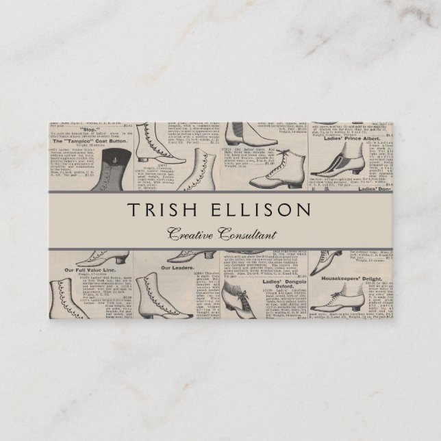 Vintager Ladys' Shoes Katalog - Mode der 1900er Ja Visitenkarte (Vorderseite)