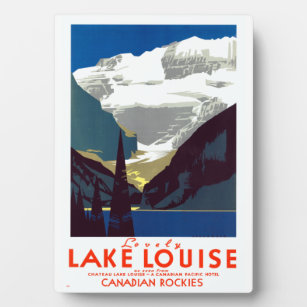 Vintager Lake Louise Canadian Rockies Alberta Post Fotoplatte