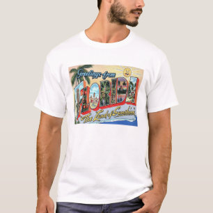 Vintager landschaftlicher Buchstabe-T - Shirt