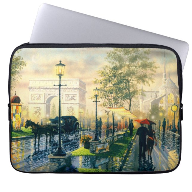 Vintager Laptop-Kasten Paris Laptopschutzhülle (Vorderseite)