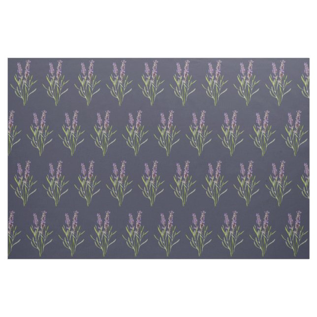 Vintager Lavendel in Mitternachtsblau Stoff (Fat Quarter (45,7 x 55,9 cm))