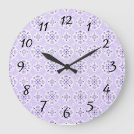 Vintager Lavendel Lila Wand-Uhr Große Wanduhr