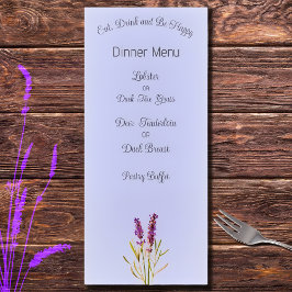 Vintager Lavendel - Menükarte
