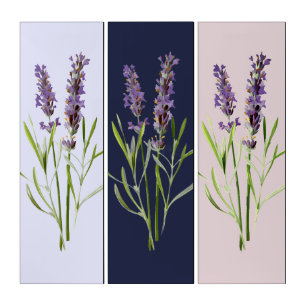 Vintager Lavendel Triptychon