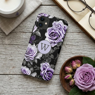 Vintager Lavendel und graue Rose Case-Mate iPhone Hülle