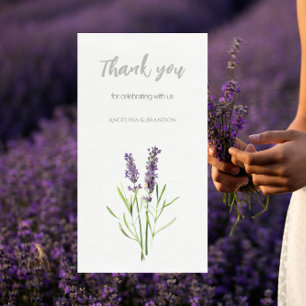 Vintager Lavendel - Vielen Dank für Ihre Hochzeite Serviette