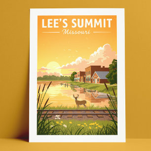Vintager Lees Gipfeltreffen Missouri Postkarte