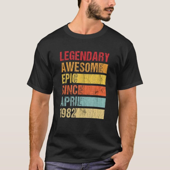 Vintager legendärer Phantastischer Epic Seit April T-Shirt (Vorderseite)