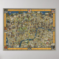 Vintager Leitfaden für Londoner Poster