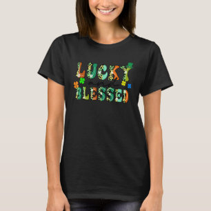 Vintager Leopard St. Patrick's Day C Lucky und seg T-Shirt