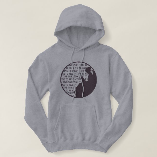 Vintager Lesedame Hoodie für Buchliebhaber (Design vorne)