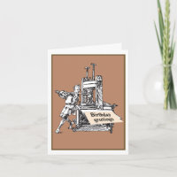 Vintager Letterpress-Drucker Geburtstagskarte