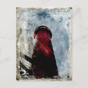 Vintager Leuchtturm Nah-Up Postkarte