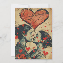 Vintager LGBTQ Valentinstag Feiertagskarte