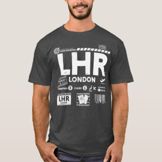 Vintager LHR Airport Code Reisetag Retro T T-Shirt