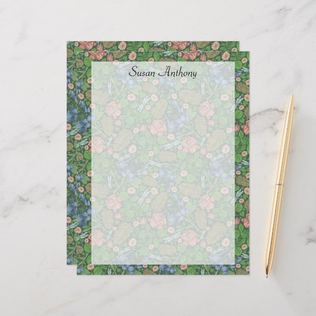 Vintager Libellenflug im Englischen Garten (Vorderseite/Rückseite Beispiel)