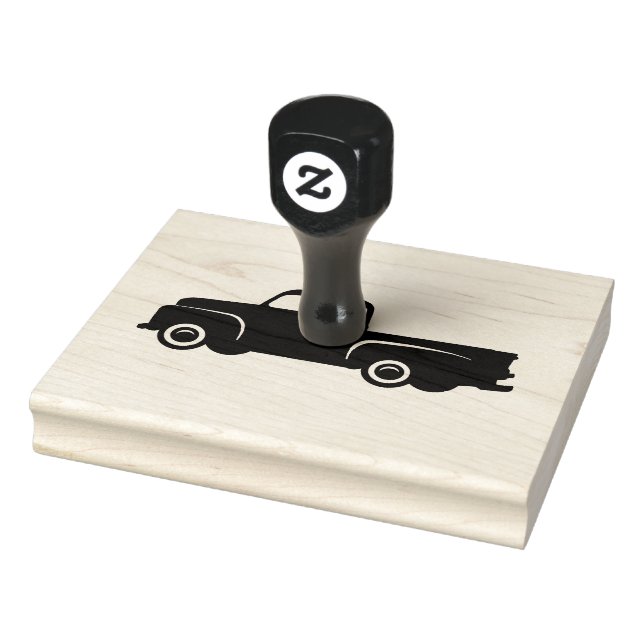Vintager Lieferwagen | Bordbedarf Gummistempel (Stempel)