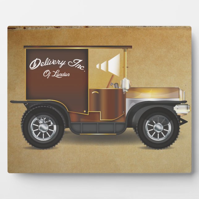 Vintager Lieferwagen Fotoplatte (Vorderseite)