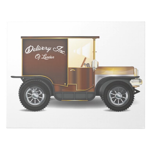 Vintager Lieferwagen Notizblock (Vorderseite)