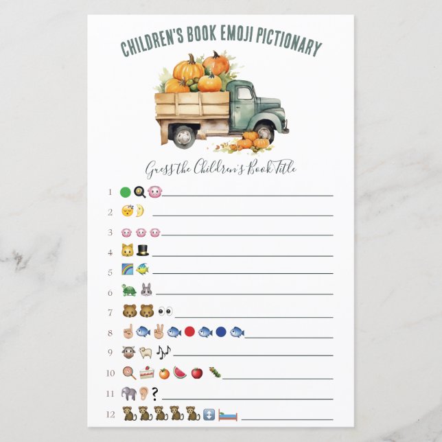 Vintager Lieferwagen Truck Emoji Kinderduschenspie (Vorderseite)