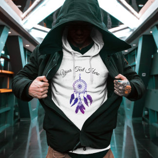 Vintager lila Dreamcatcher mit positivem Zitat Hoodie