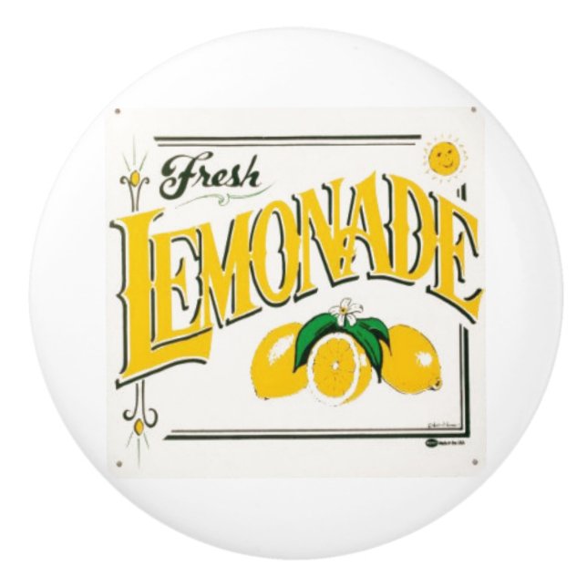 Vintager Limonadezeichen-Keramikgriff Keramikknauf (Vorderseite)