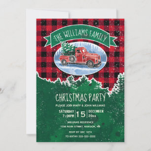 Vintager LKW Bauernhof Familienweihnachtshaus Part Einladung