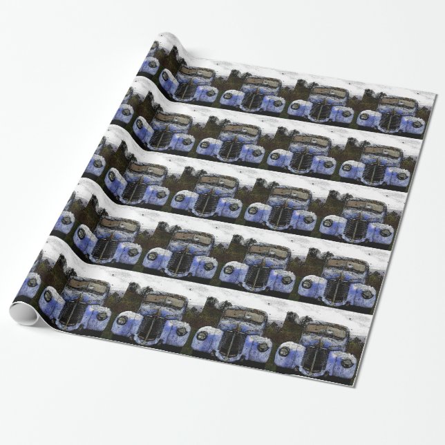 Vintager LKW Geschenkpapier (Ungerollt)