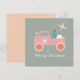Vintager LKW Groovy Weihnachtskekse Karte